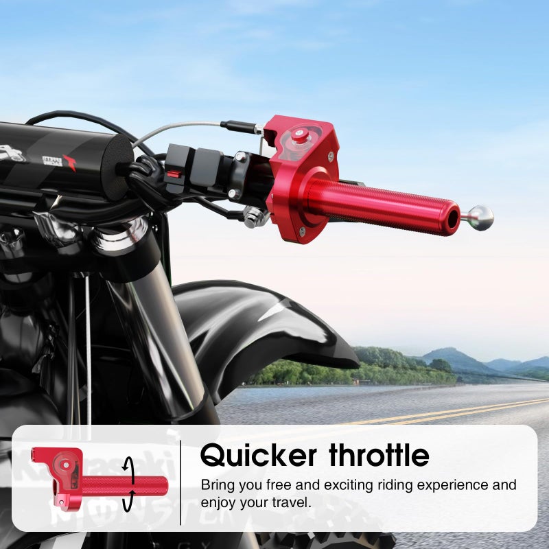 ZSDTRP Throttle Grip Motorcycle 22mm CNC Aluminum Quick Twister with Throttle Cable CRF50 70 110 IRBIS 125 250 Dirt Bike Motorcycle Accessories - Image 5